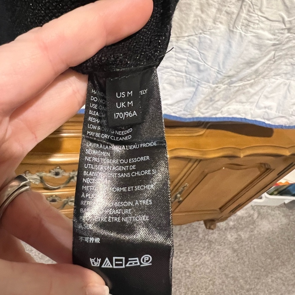 Anthropologie Claudette Black Ruffled Sweater Dress Sz:M - Picture 13 of 14